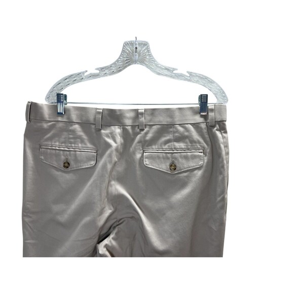 LL Bean Pants Men's Size 36 x 28 Beige Chino 100% Cotton Tapered Leg - Picture 4 of 6